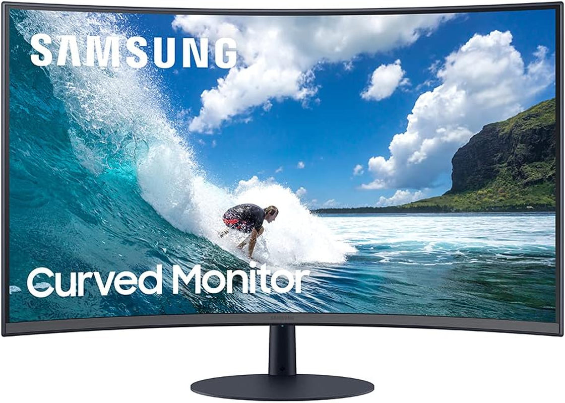 SAMSUNG 27-Inch S39C Series FHD Curved Gaming Monitor, 75Hz, AMD Freesync, Game Mode, Advanced Eye Comfort, Frameless Display, Built in Speakers, Slim Metal Stand, LS27C392EANXGO, 2023, Black
