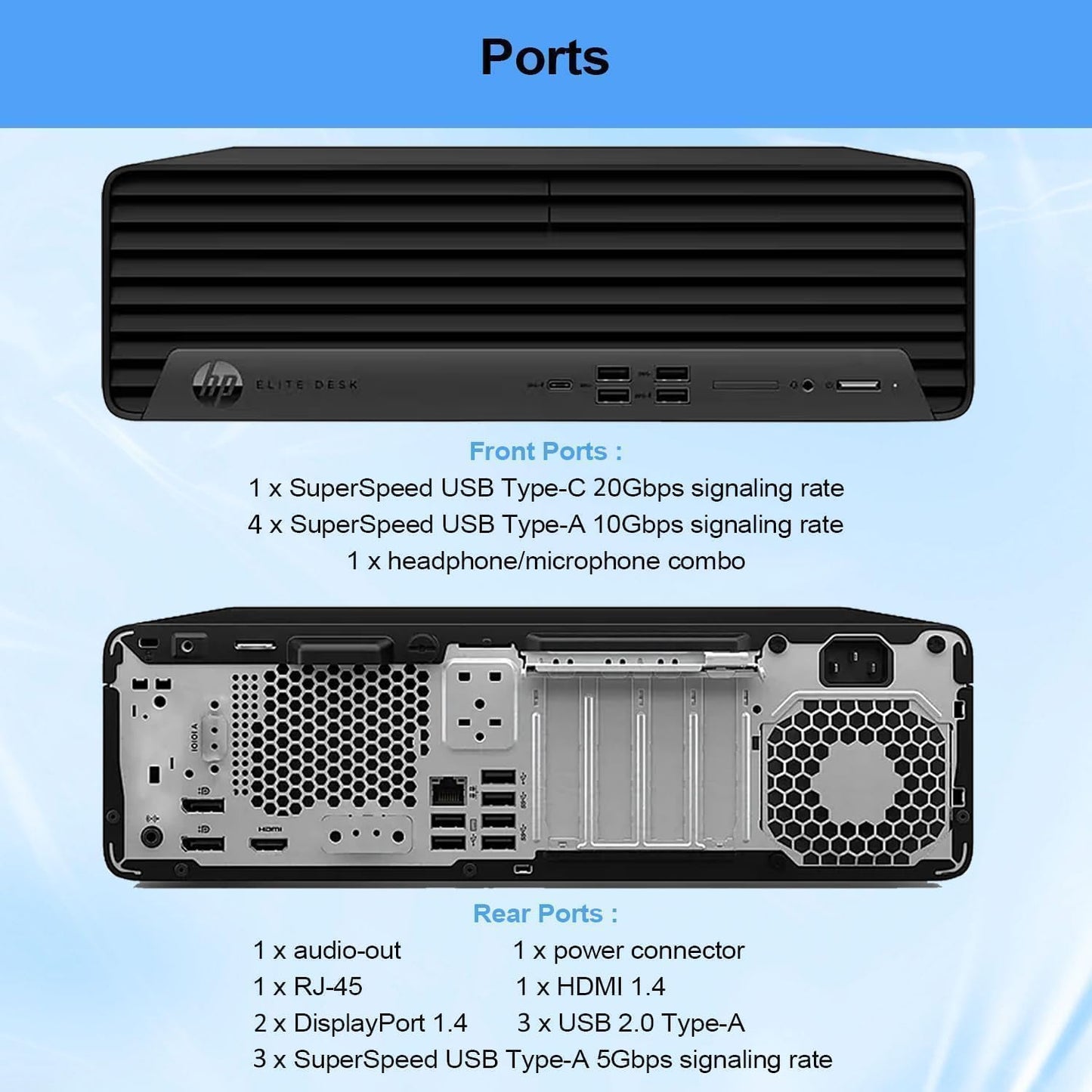 HP Elite 600 G9 SFF Desktop, Intel Core I9-12900K (16-Core, up to 5.2Ghz), 32GB DDR5 RAM, 1TB SSD, USB-C, Wi-Fi, HDMI/DP, Bluetooth, Win 11 Pro, Quiet, W/Keyboard & Mouse, Powerful Business PC