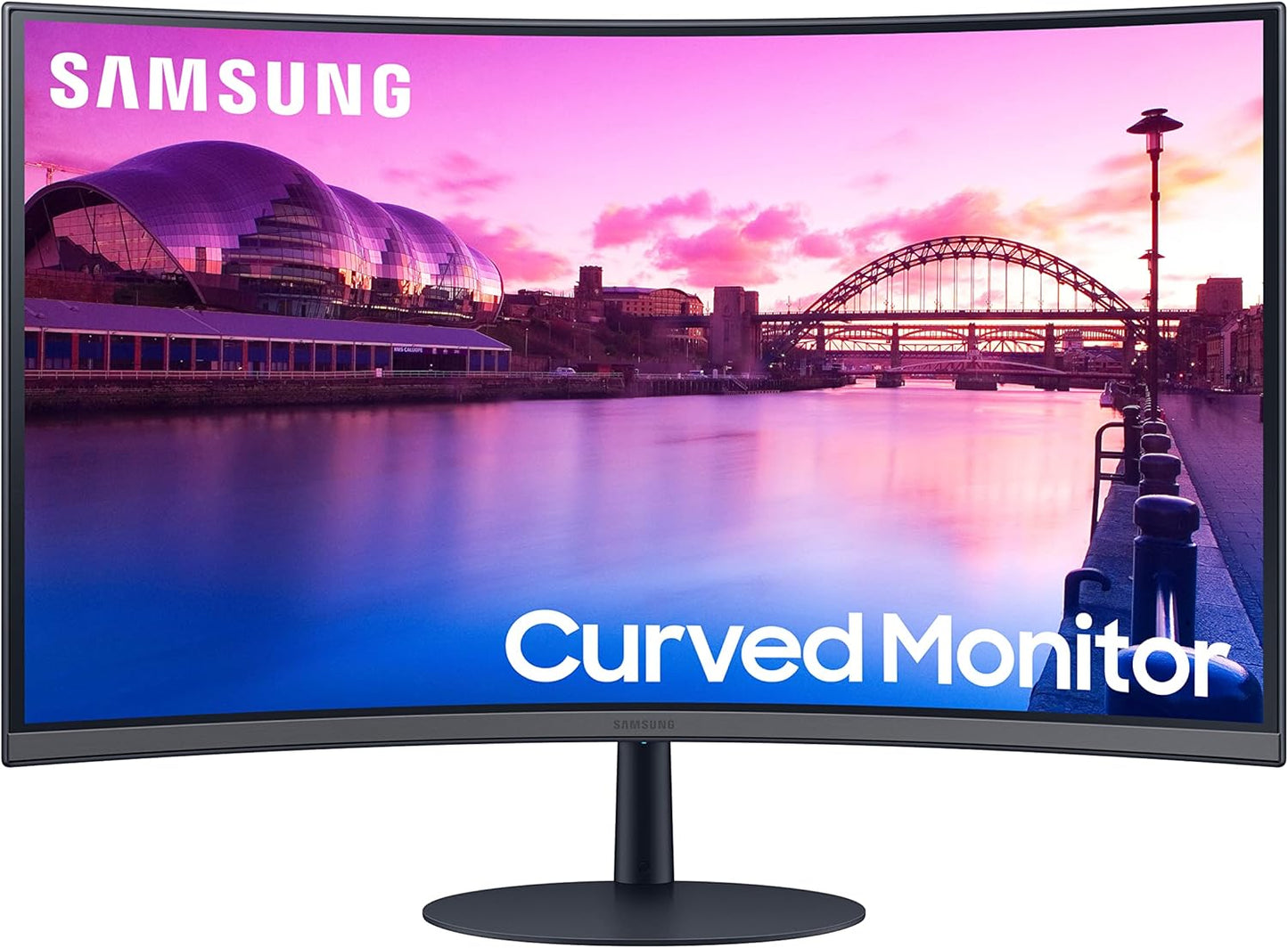 SAMSUNG 27-Inch S39C Series FHD Curved Gaming Monitor, 75Hz, AMD Freesync, Game Mode, Advanced Eye Comfort, Frameless Display, Built in Speakers, Slim Metal Stand, LS27C392EANXGO, 2023, Black