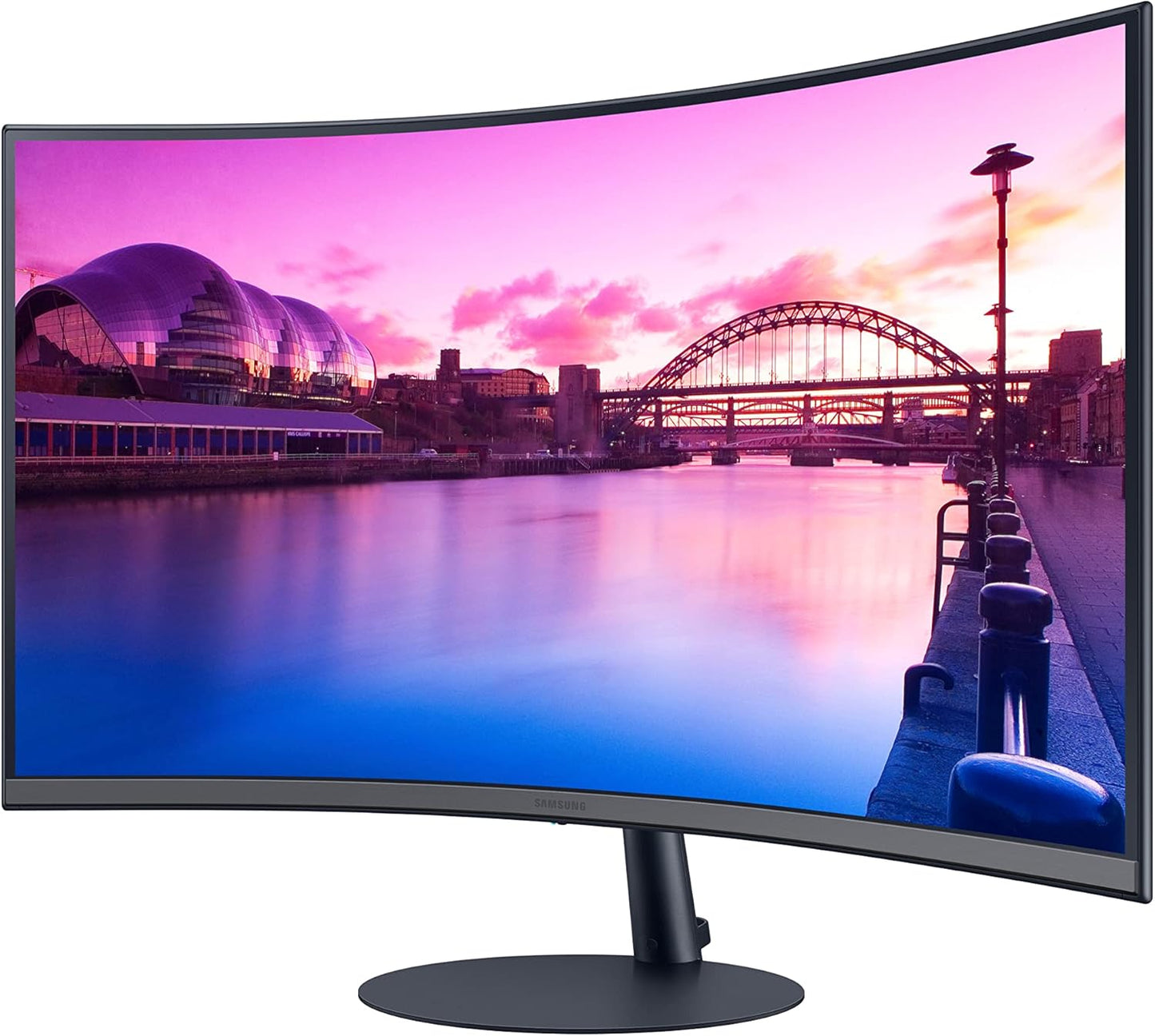 SAMSUNG 27-Inch S39C Series FHD Curved Gaming Monitor, 75Hz, AMD Freesync, Game Mode, Advanced Eye Comfort, Frameless Display, Built in Speakers, Slim Metal Stand, LS27C392EANXGO, 2023, Black