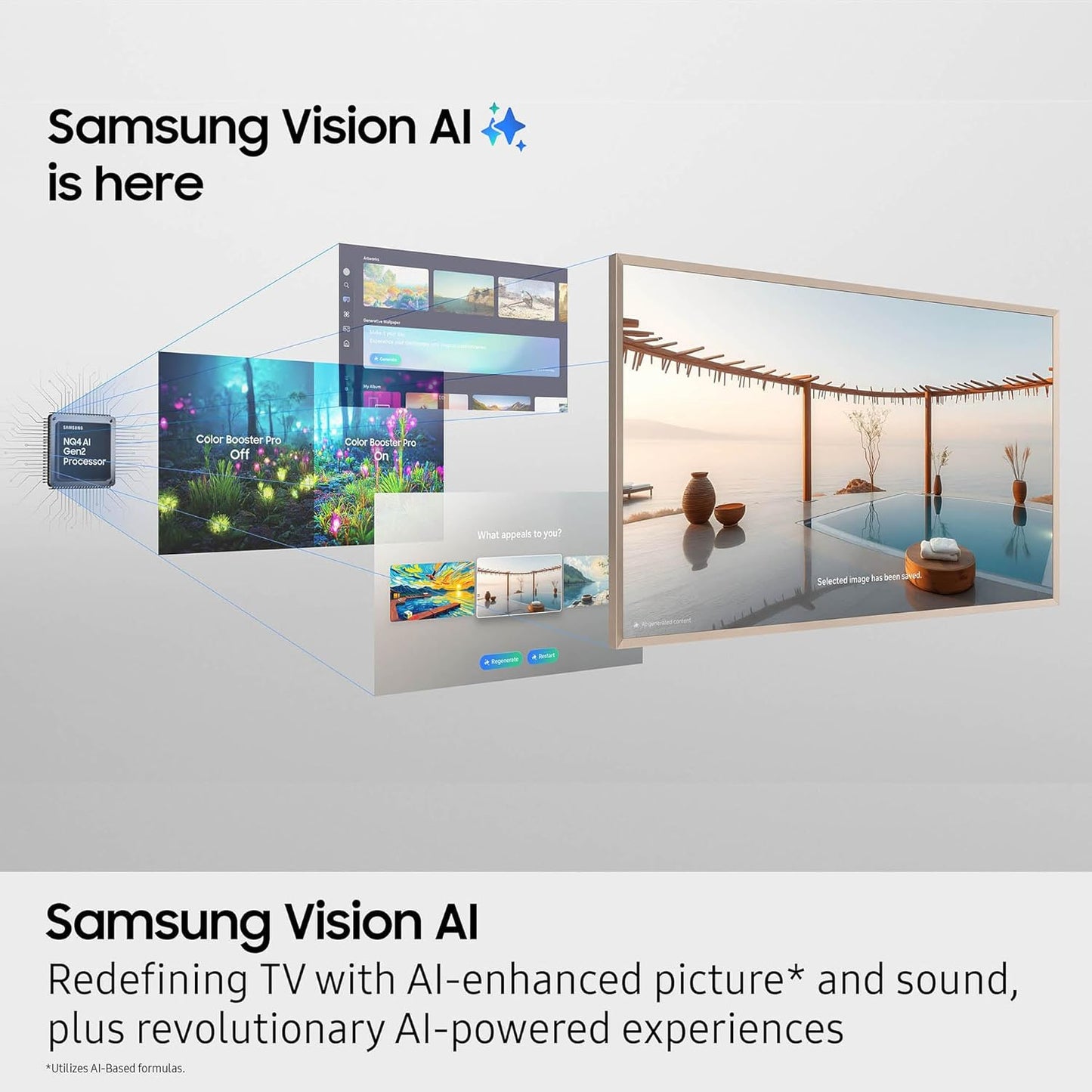SAMSUNG 50-Inch Class the Frame LS03F 4K QLED Smart TV (2025 Model) Modern Frame Design, NQ4 AI Gen2 Processor, Art Mode, Artful Picture Quality, Samsung Vision AI, Alexa Built-In