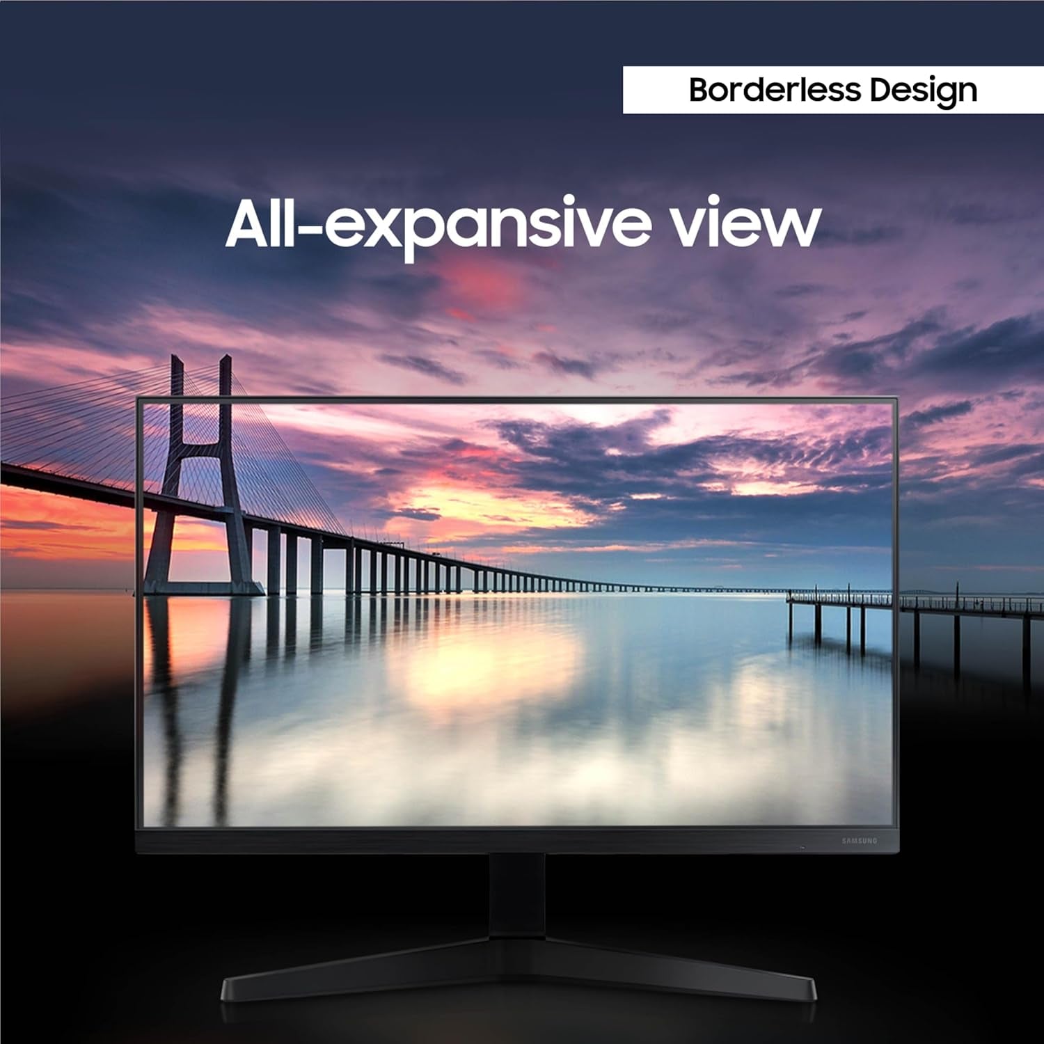 Samsung 27' T35F Series FHD 1080P Computer Monitor, 75Hz, IPS Panel, HDMI, VGA (D-Sub), AMD Freesync, Wall Mountable, Game Mode, 3-Sided Border-Less, Eye Care, LF27T350FHNXZA