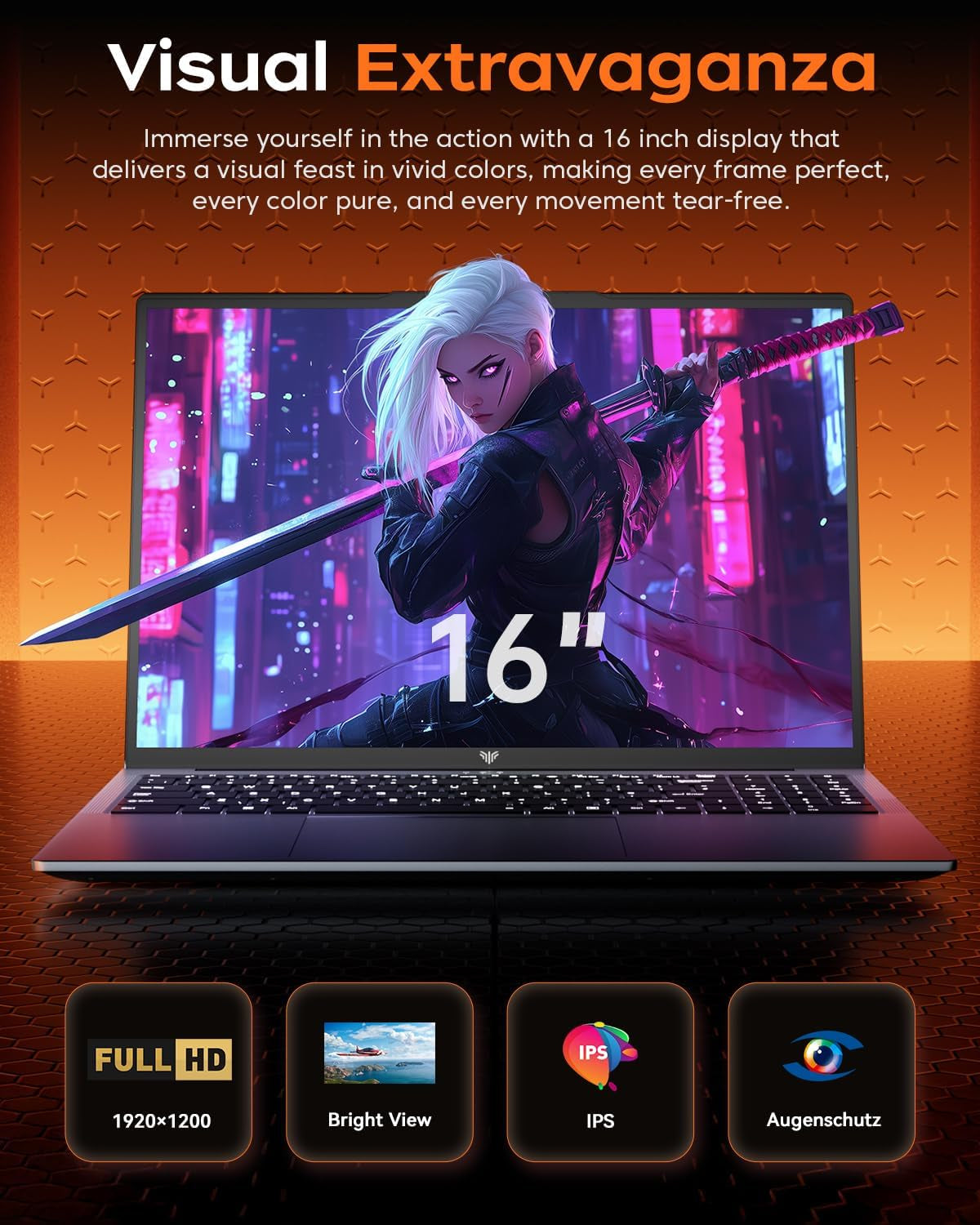 2025 AMD Laptop, 16.0Inch Laptop Computer with AMD Ryzen 7 5700U(8C/16T, up to 4.3Ghz), 16GB RAM 512GB Nvme SSD Windows 11 Laptop, Radeon RX Vega 8 Graphics,Wifi 6, Backlit Kb,53Wh Battery,Gray