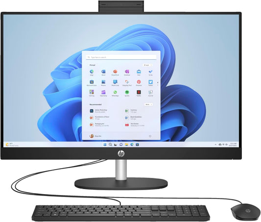 HP All-In-One 27 FHD Touch PC (Intel Core Ultra 7 155U, 32GB DDR5 RAM, 2TB SSD, Wi-Fi 6 + BT, 27" IPS Screen, Webcam, HDMI, Type-C, Windows 11 Pro) Professional Business Desktop with Wireless KB&M