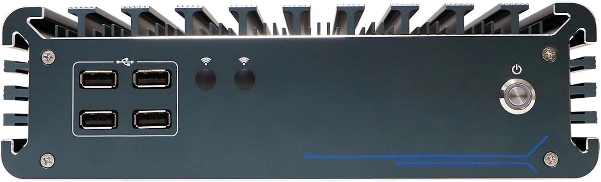 PARTAKER Fanless Industrial Computer, Mini PC, IPC, Core I7 1255U, I15, 4 X HDMI, 2 X LAN, TPM2.0, 4 X COM COM1/2 for RS232/RS485, 8G RAM, 256G SSD