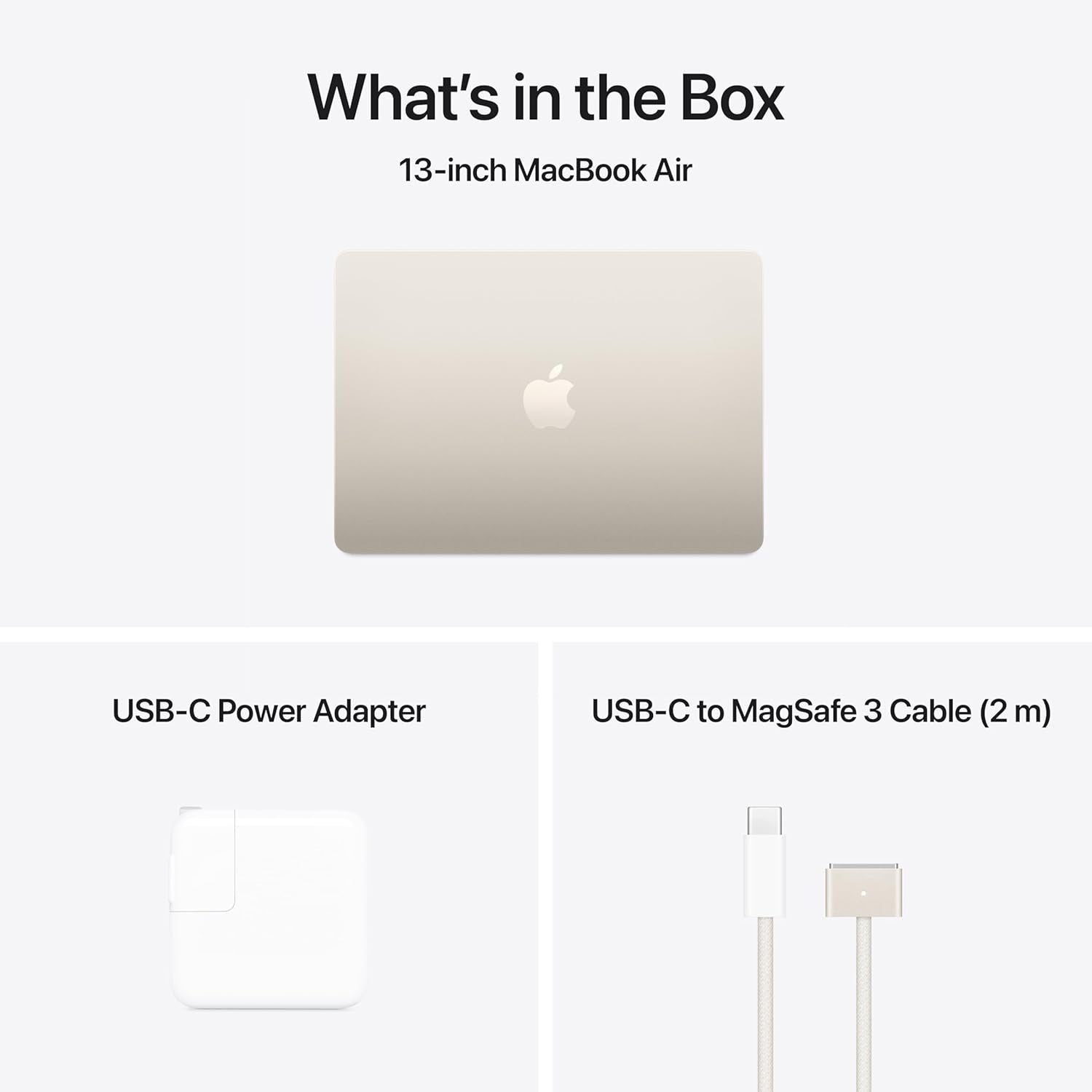Apple 2025 Macbook Air 13-Inch Laptop with M4 Chip: Built for Apple Intelligence, 13.6-Inch Liquid Retina Display, 16GB Unified Memory, 512GB SSD Storage, Touch ID; Starlight with Applecare+ (3 Years)