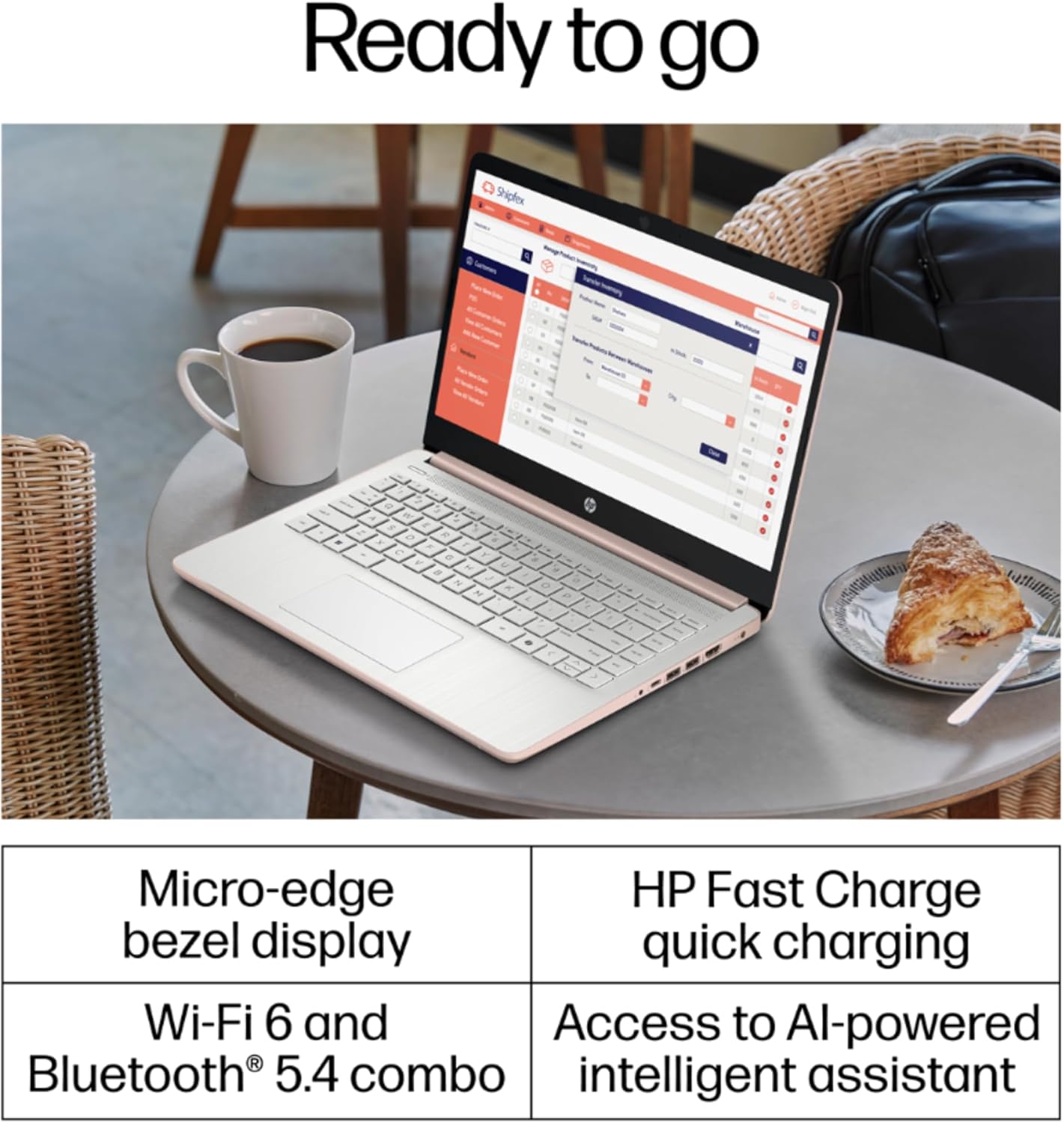 HP Rose Gold Ultrabook Laptop with Microsoft Office 365, Intel 2-Core CPU, 1.1TB Storage (1TB Onedrive and 64GB SSD), 8GB RAM, Windows 11, No Mouse