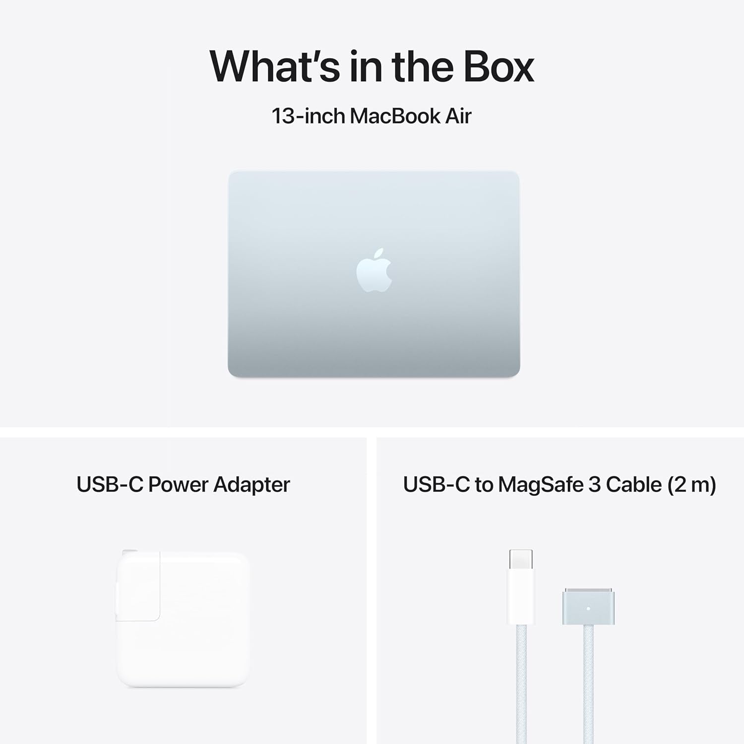 Apple 2025 Macbook Air 13-Inch Laptop with M4 Chip: Built for Apple Intelligence, 13.6-Inch Liquid Retina Display, 24GB Unified Memory, 512GB SSD Storage, Touch ID; Sky Blue with Applecare+ (3 Years)