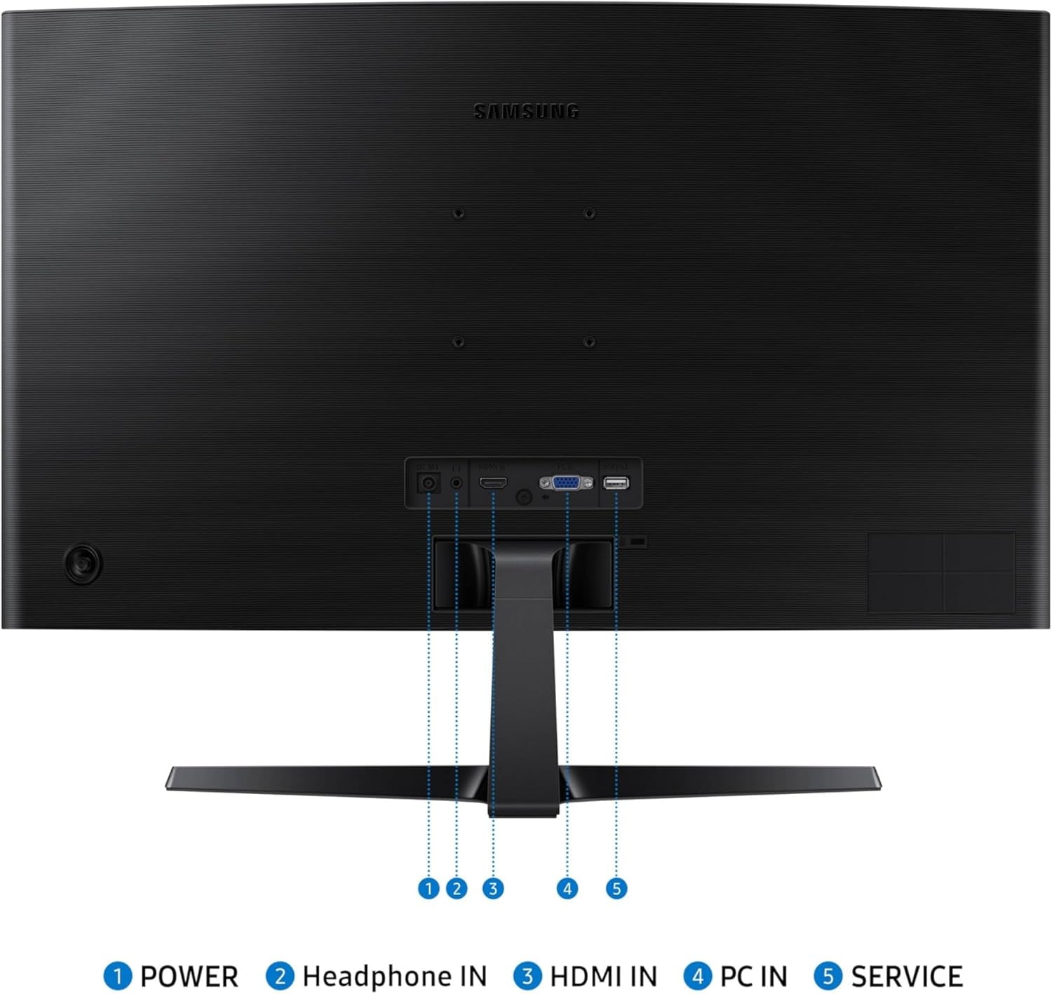 SAMSUNG 27" Essential S3 (S36GD) Series FHD 1800R Curved Computer Monitor, 100Hz, Game Mode, Advanced Eye Comfort, HDMI and D-Sub Ports, LS27D366GANXZA, 2024