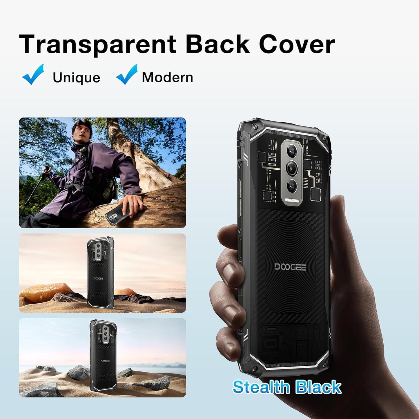 DOOGEE Blade 10 Ultra (2025) Rugged Smartphone, 20GB RAM+256GB ROM Rugged Phone Unlocked Android 14,6.56''90Hz Display,50Mp Camera, IP68/IP69K Waterproof Phones, Face ID/NFC/GPS/OTG