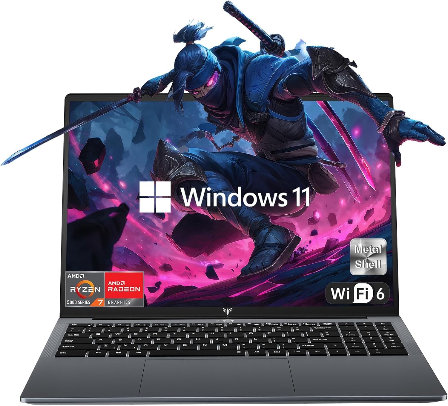 2025 AMD Laptop, 16.0Inch Laptop Computer with AMD Ryzen 7 5700U(8C/16T, up to 4.3Ghz), 16GB RAM 512GB Nvme SSD Windows 11 Laptop, Radeon RX Vega 8 Graphics,Wifi 6, Backlit Kb,53Wh Battery,Gray