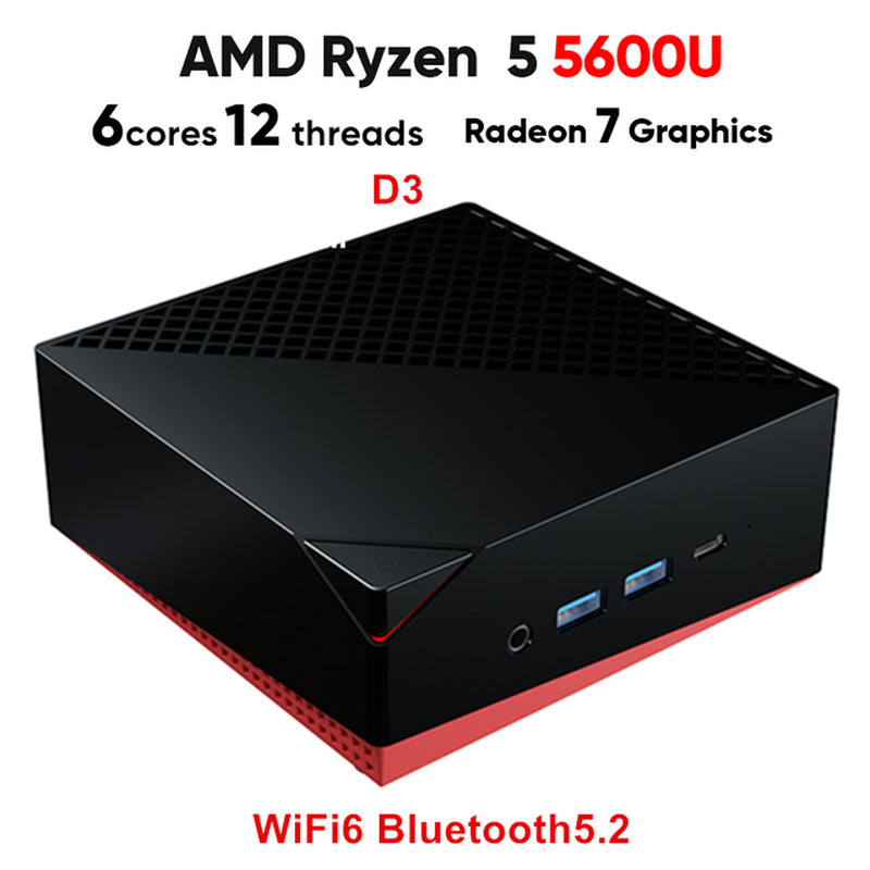 TOPTON NUC Mini PC AMD Ryzen 7 4800U 5600U Windows 11 Pro Vega Graphic 2*DDR4 Nvme SSD Desktop Gaming Computer 3X4K HTPC Wifi B