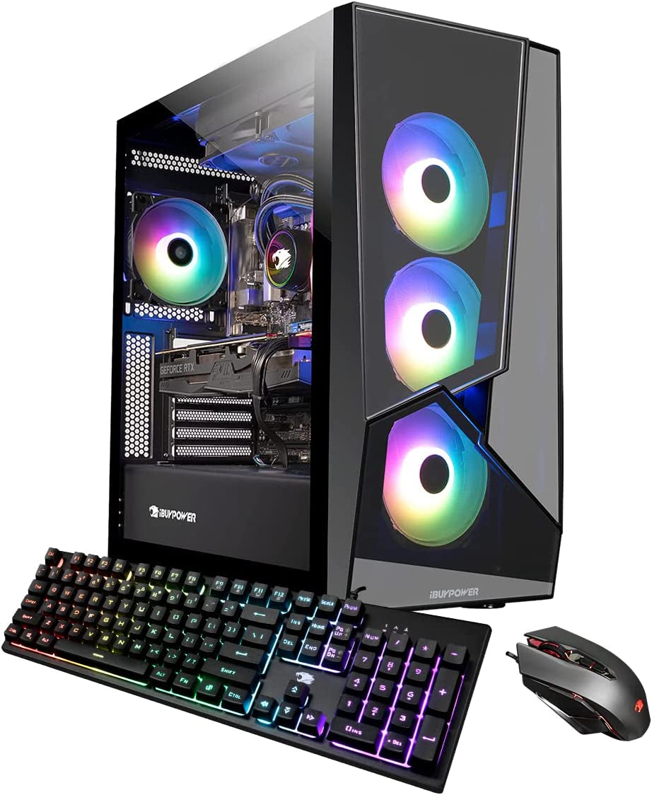 Ibuypower Pro Gaming PC Computer Desktop Slatemr 2130V2 (AMD Ryzen 5 4500 3.6 Ghz, Radeon RX 560 4 GB, 8 GB DDR4 RAM, 500 GB Nvme SSD, Wifi Ready, Windows 11 Home)