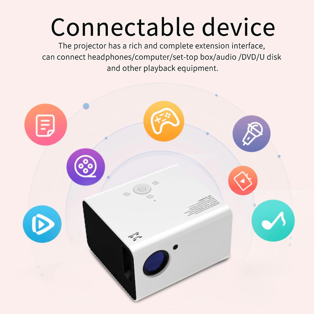 T10 Projector 1080P Full HD Portable Andriod TV Projector with Speaker Hifi Stereo Smart Cinema Video Projectors Home Theater