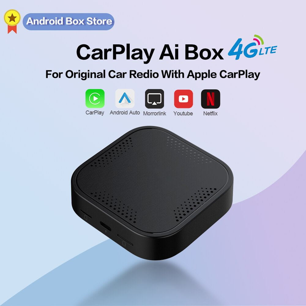 Carplay Wireless Android Auto Netflix Spotify Ai Streaming Smart Box 9.0 4+64G System for Kia VW Ford Skoda Toyota Nissan Volvo