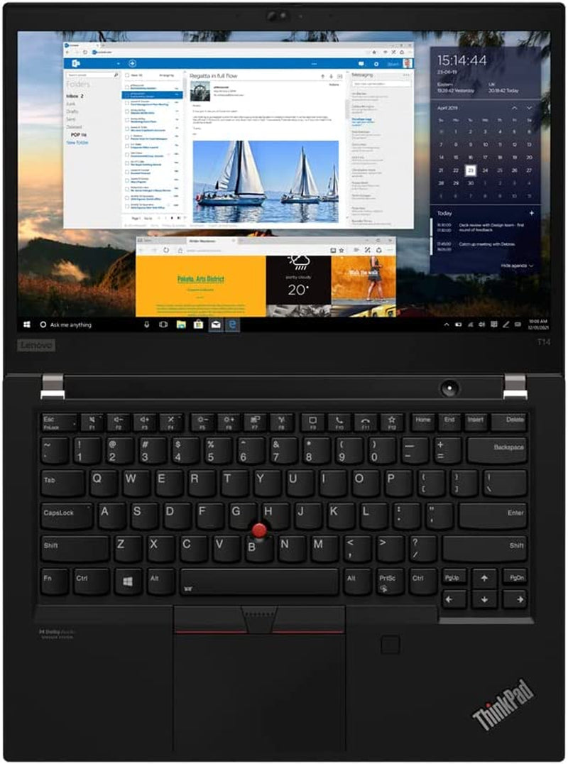 【Win 10 PRO】 Newest Thinkpad T14 Gen 2 14" FHD 400 Nits Business Laptop, AMD Ryzen 5 PRO 5650U(Beat I7-10875H), 16GB 3200Mhz RAM, 512GB Nvme SSD, Fingerprint, Backlit KB, HDMI + CUE Accessorie