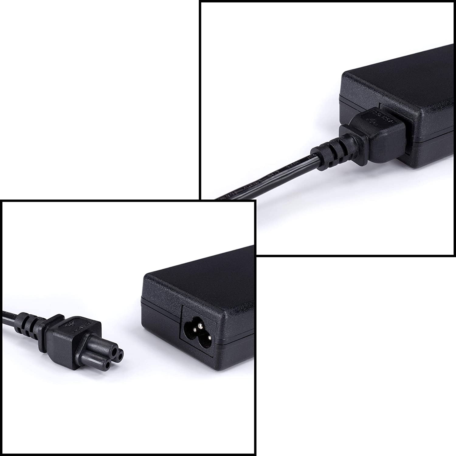 3 Feet, Black - 3 Prong AC Power Cable for Laptops, Computers, & Power Supplies - 3 Ft Three Prong Mouse Power Supply Cord - C5 Power Cord - NEMA 5-15P to C5 / IEC 320-3 Foot (0.9 Meter), Black