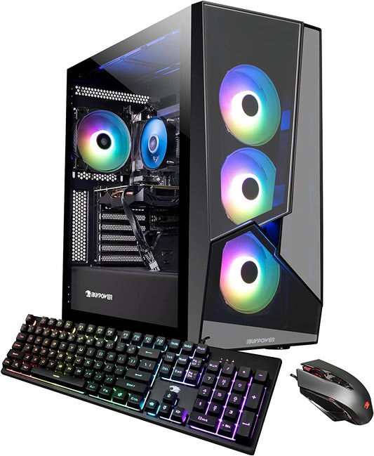 Ibuypower Pro Gaming PC Computer Desktop Slatemr 2130V2 (AMD Ryzen 5 4500 3.6 Ghz, Radeon RX 560 4 GB, 8 GB DDR4 RAM, 500 GB Nvme SSD, Wifi Ready, Windows 11 Home)