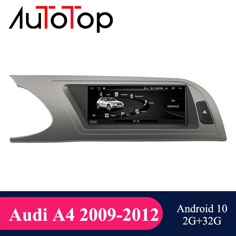 AUTOTOP 8.8 Inch Car Tablet Stereo Android for Audi A4 B8 2009-2012 WIFI 2GB+32GB RAM BT Touch Screen GPS Navi Multimedia Player