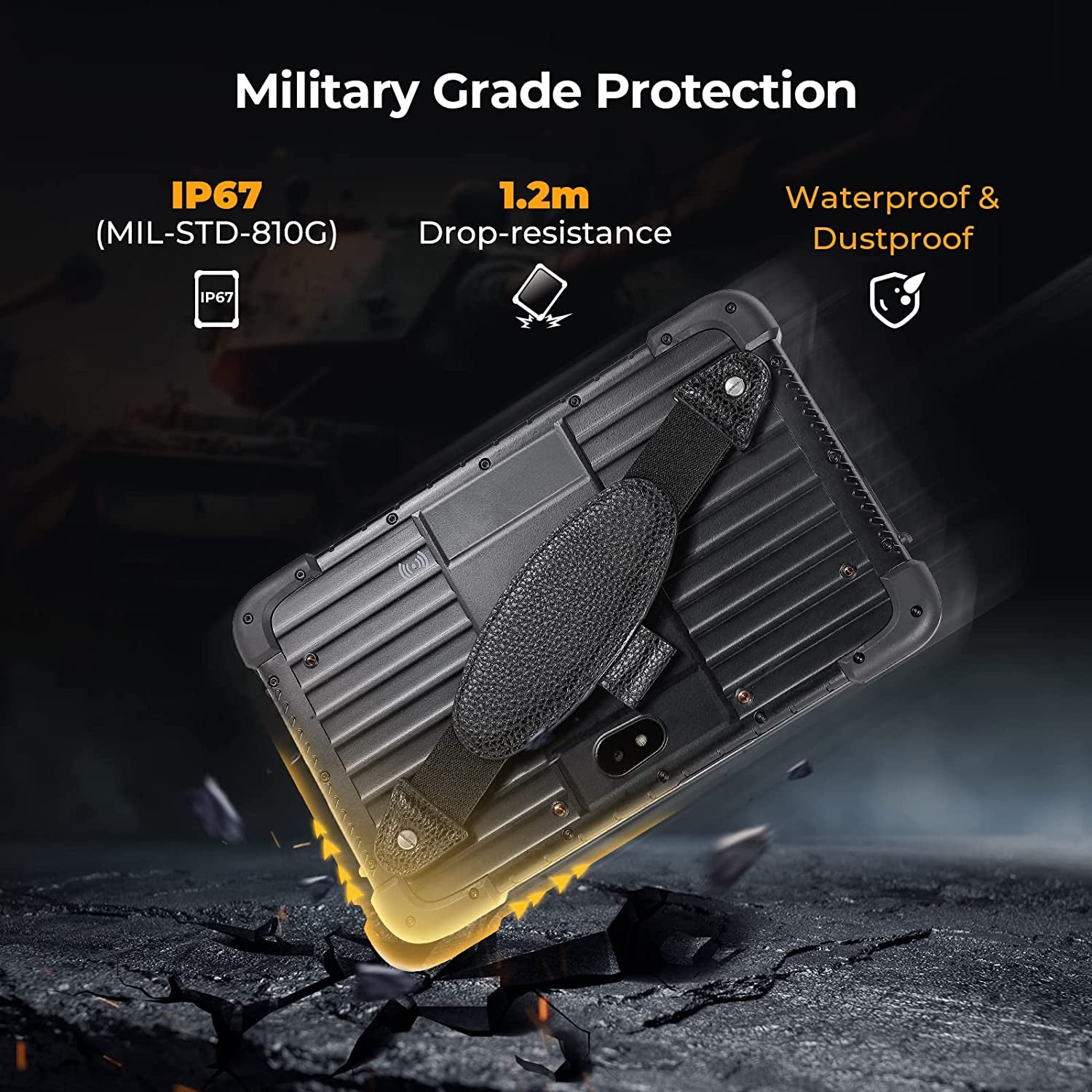 Rugged Android Tablet, 8-Inch Heavy Duty Tablet Android 10 Industrial 700 Nits Military Laptop PC Waterproof Outdoors Sunshine Readable Tablet IP67 MIL-STD-810G Mobile Handheld Computer-2023