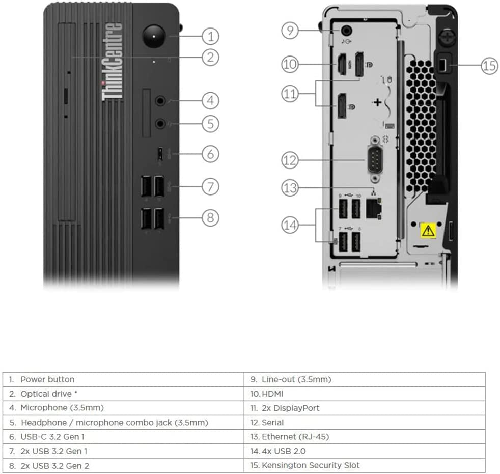 VCI Lenovo Thinkcentre M70S SFF, Intel (6 Core) I5-10400, 8GB RAM, 256GB SSD Nvme, Windows 10 Pro, Dvd-Writer, Desktop Computer