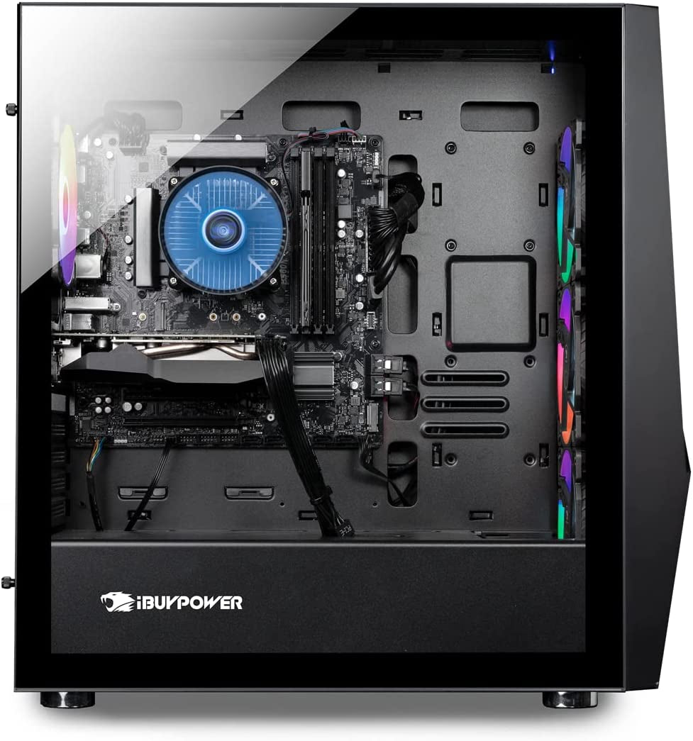 Ibuypower Pro Gaming PC Computer Desktop Slatemr 2130V2 (AMD Ryzen 5 4500 3.6 Ghz, Radeon RX 560 4 GB, 8 GB DDR4 RAM, 500 GB Nvme SSD, Wifi Ready, Windows 11 Home)