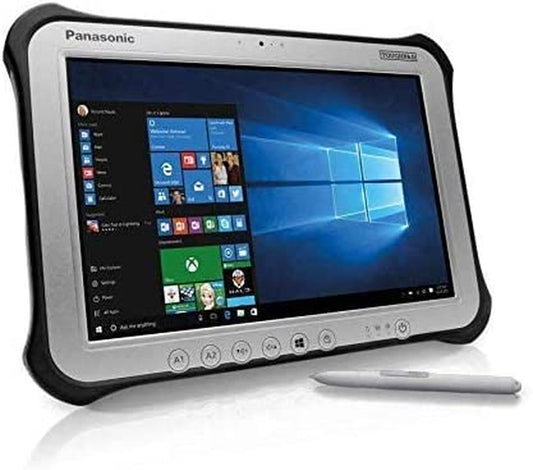 Panasonic Toughpad FZ-G1, Intel Core I5-4310U 2.0Ghz, 8GB, 256GB SSD, 10.1 WUXGA Multi Touch + Digitizer, Wifi, Bluetooth, Webcam, Rear Cam, Windows 10 Pro, 4G LTE, Barcode Reader (Renewed)