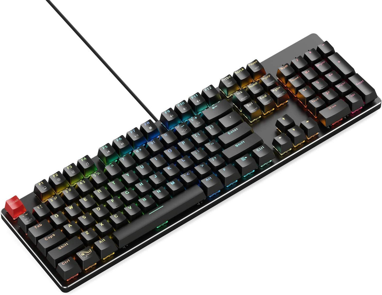 Glorious Custom Gaming Keyboard - GMMK 100% Percent Full Size - USB Wired Mechanical Keyboard - RGB Hot Swappable Switches & Keycaps - Black Metal Top Plate