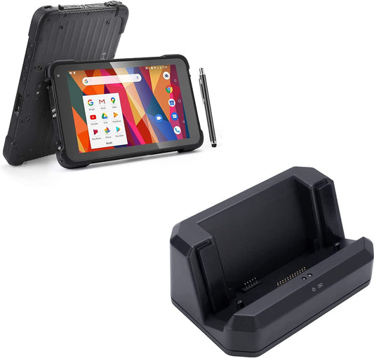 2023 New Rugged Android Tablet, 8-Inch Rugged Tablet Android 10 Industrial 700 Nits Military Laptop and Charging Cradle for Rugged Tablet PC, Industrial Tablet Stand