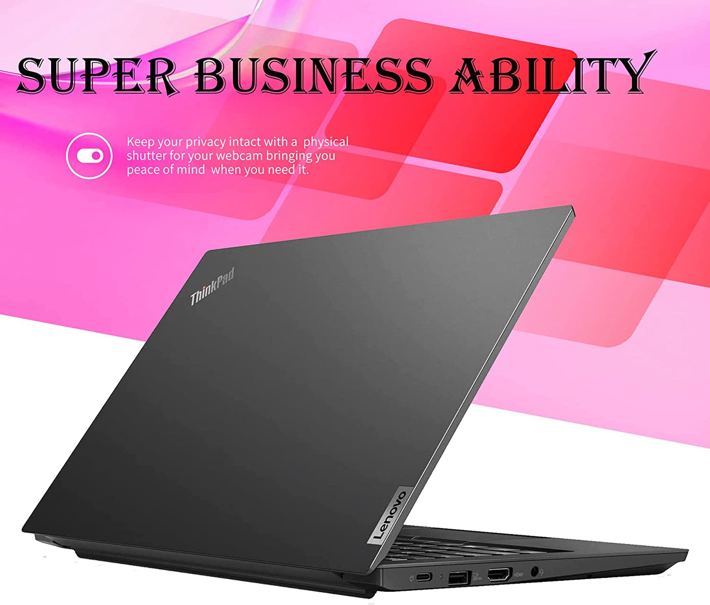 2022 Thinkpad E14 G3 14" FHD Business Laptop, AMD Ryzen 7 5700U, 36GB RAM, 2TB Pcie SSD, AMD Radeon Graphics, HD Camera, Wifi, HDMI, RJ-45, Win 10 Pro, Black, 32GB Snowbell USB Card