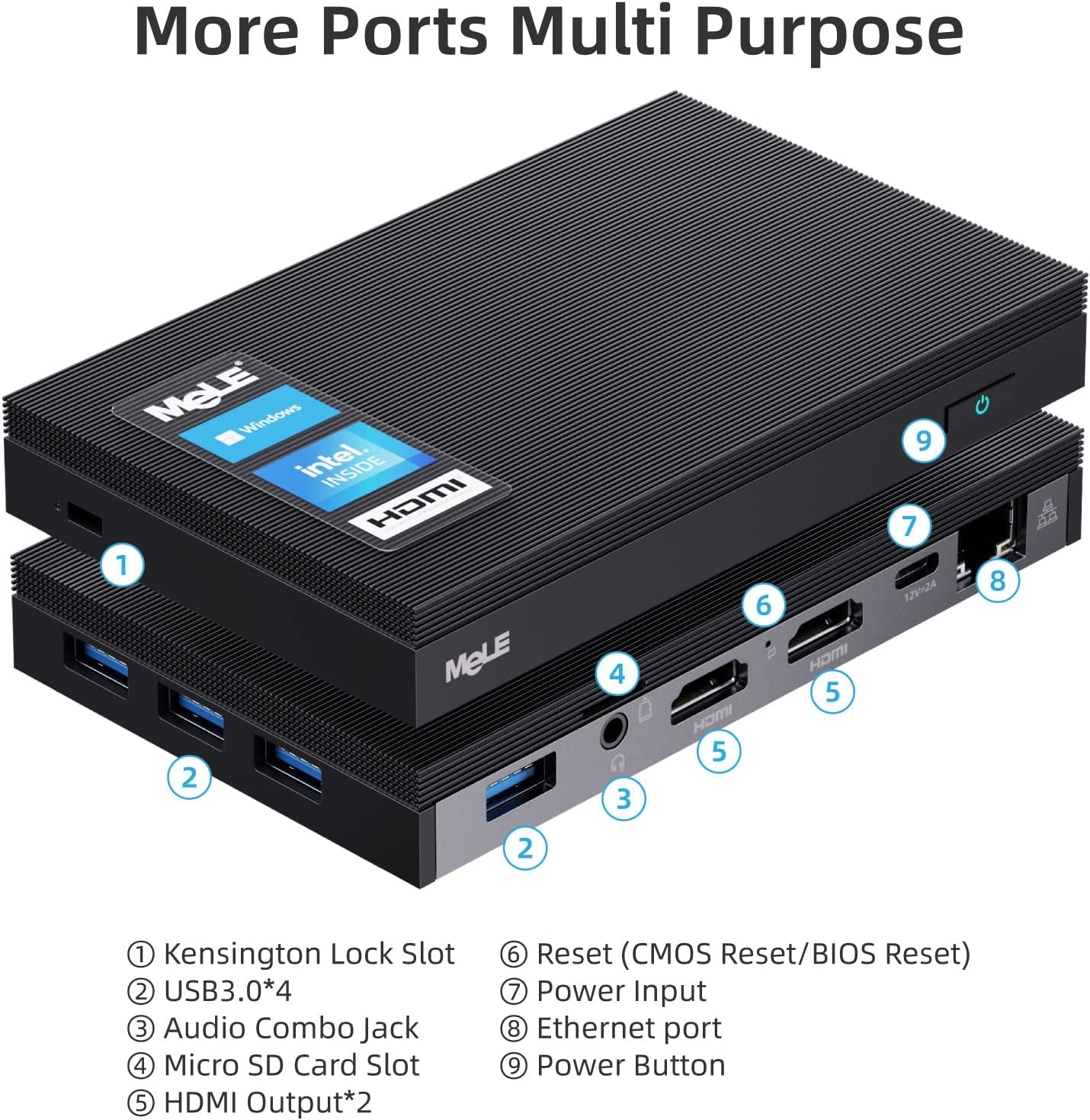 Fanless Mini PC Quieter3Q Celeron N5105 8GB 128GB Windows 11 Pro Micro Computer Small Desktop Servers with Gigabit Ethernet Wifi 6 PXE Dual HDMI 4K Unlock BIOS on Industrial Webcast Office