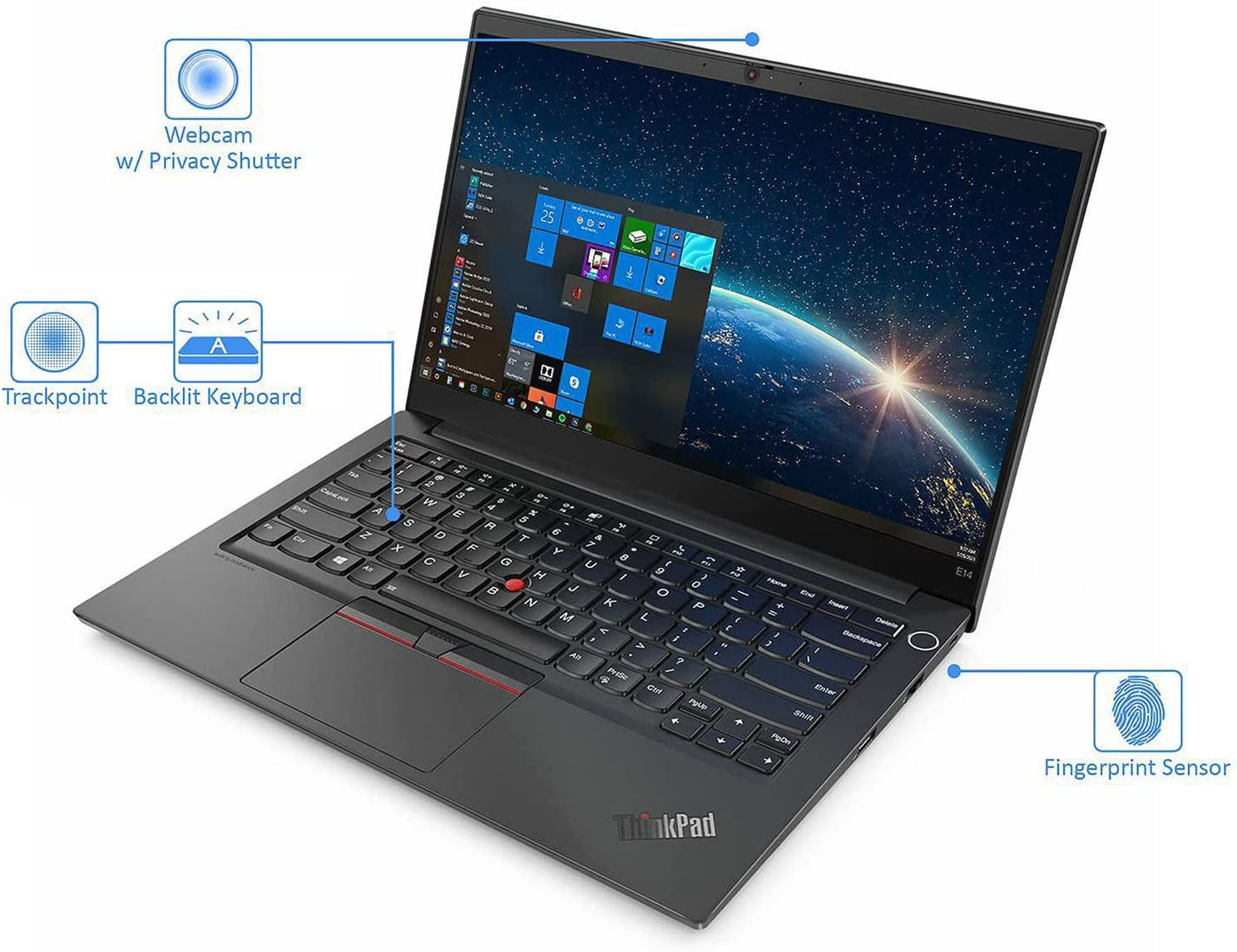 Thinkpad E14 Gen 3 14" FHD 300Nits Business Laptop, Octa-Core AMD Ryzen 7 5700U (Beat I7-1165G7), 16GB DDR4 RAM, 1TB Pcie SSD, Wifi 6, Fingerprint Reader, Windows 10 Pro, Conference Webcam