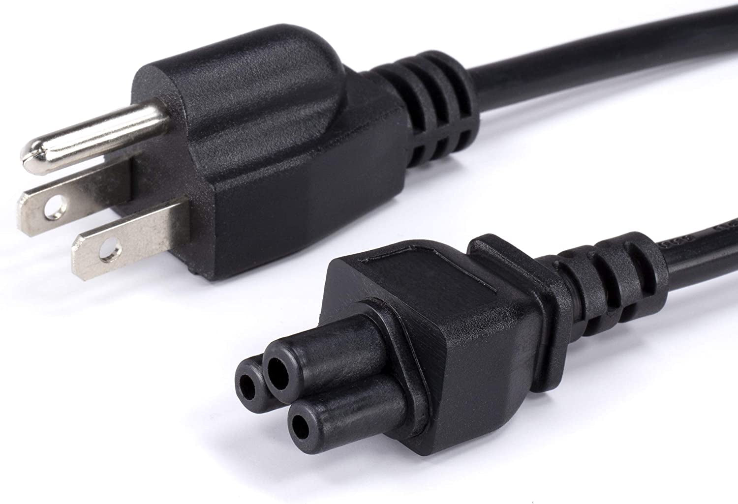 3 Feet, Black - 3 Prong AC Power Cable for Laptops, Computers, & Power Supplies - 3 Ft Three Prong Mouse Power Supply Cord - C5 Power Cord - NEMA 5-15P to C5 / IEC 320-3 Foot (0.9 Meter), Black