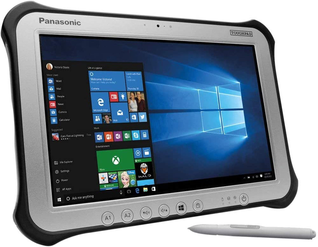 Panasonic Toughpad G1, FZ-G1 MK2, Intel Core I5-4310U @2.0Ghz, 8GB, 128GB SSD, 10.1-Inch WUXGA Multi Touch + Digitizer, Wifi, Bluetooth, Webcam, Windows 10 Pro, 4G LTE, Barcode Reader (Renewed)