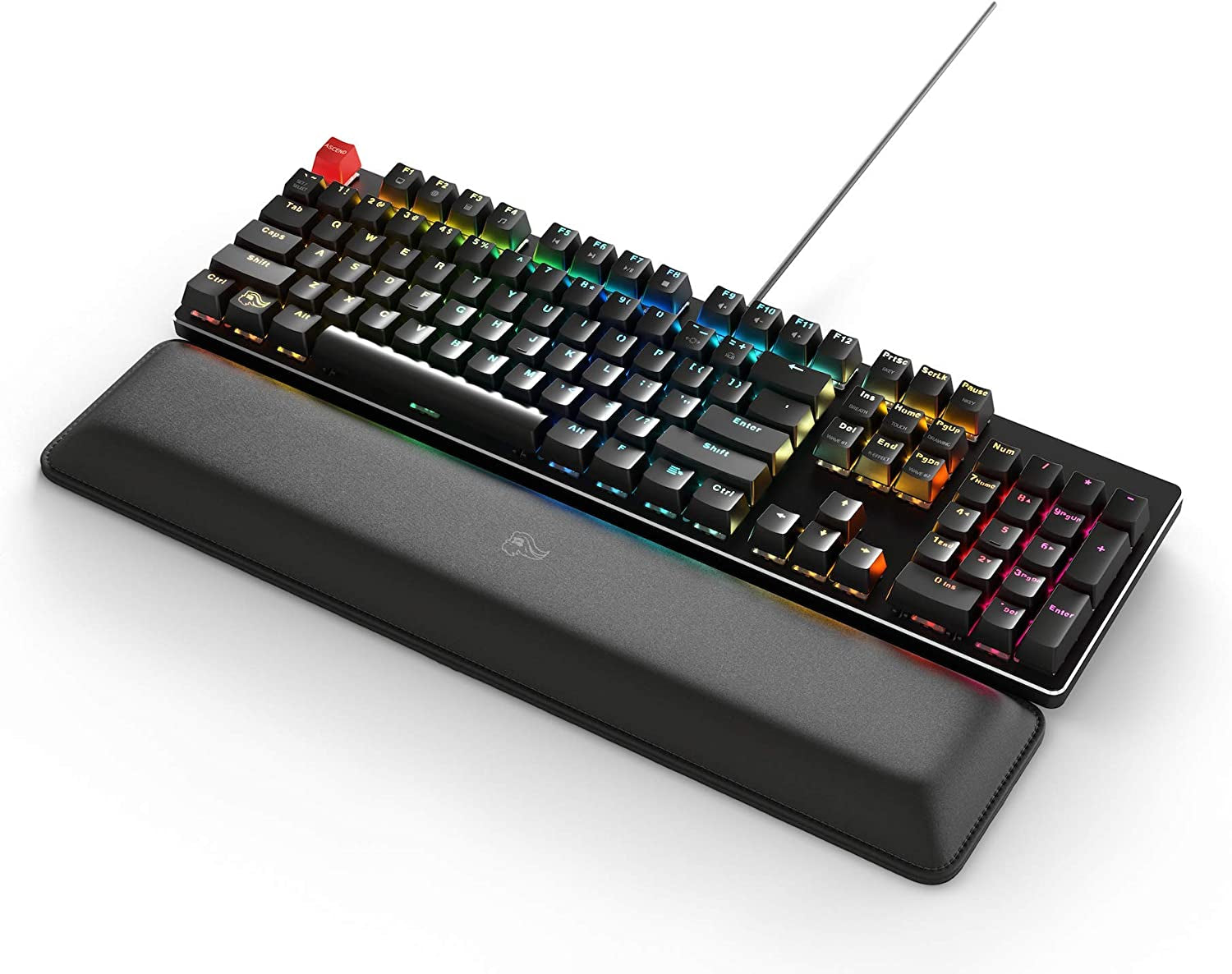 Glorious Custom Gaming Keyboard - GMMK 100% Percent Full Size - USB Wired Mechanical Keyboard - RGB Hot Swappable Switches & Keycaps - Black Metal Top Plate