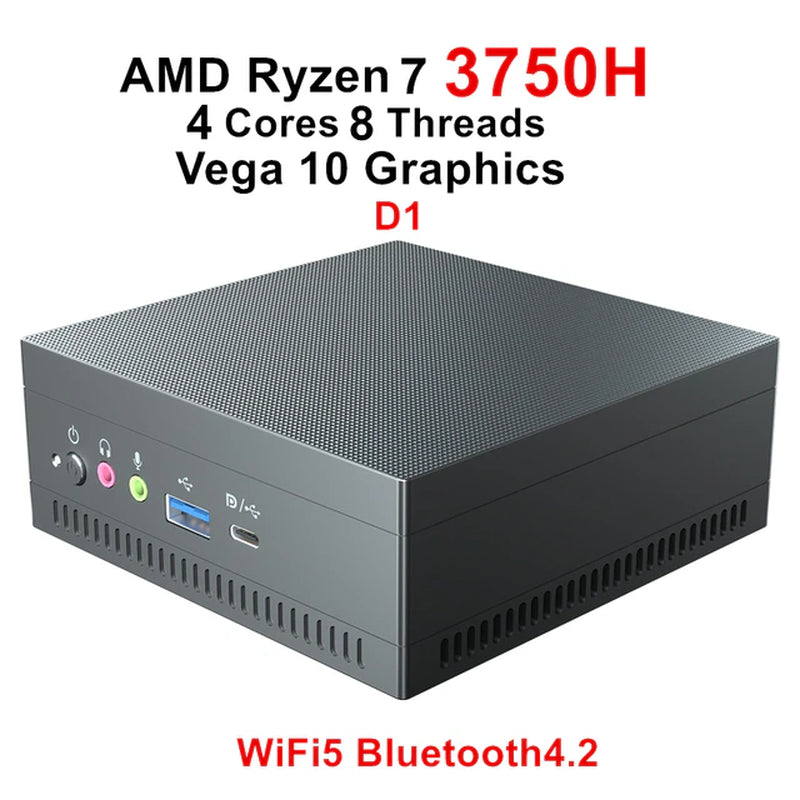 TOPTON NUC Mini PC AMD Ryzen 7 4800U 5600U Windows 11 Pro Vega Graphic 2*DDR4 Nvme SSD Desktop Gaming Computer 3X4K HTPC Wifi B