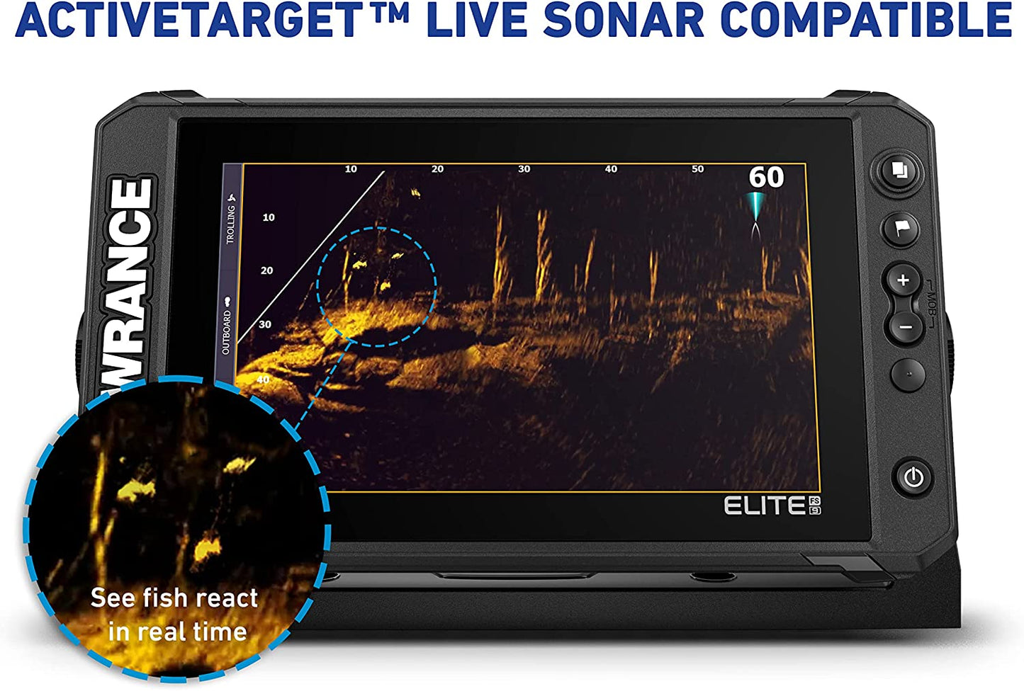 Elite FS 7 Fish Finder (No Transducer) with Preloaded C-MAP Contour+ Charts