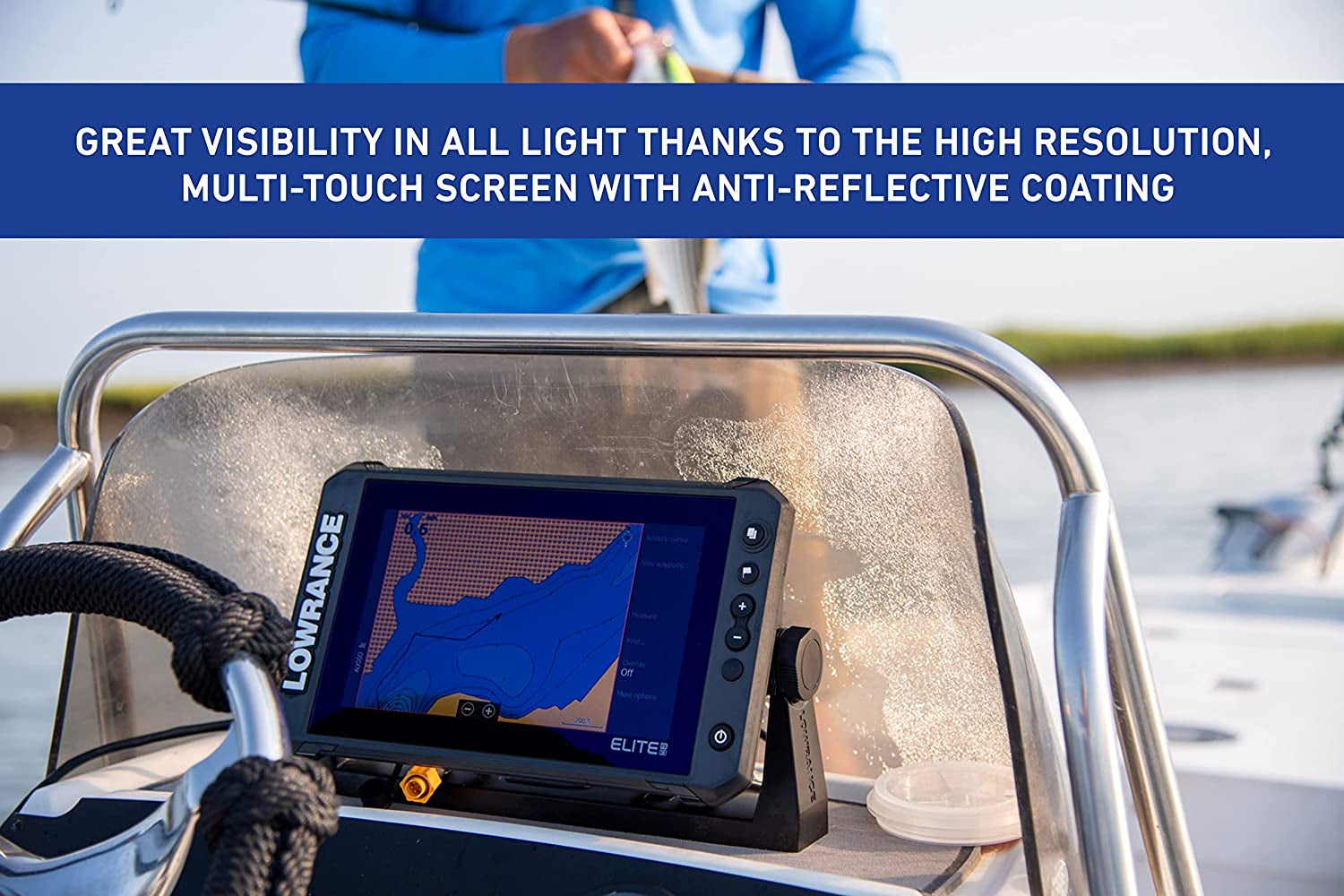 Elite FS 7 Fish Finder (No Transducer) with Preloaded C-MAP Contour+ Charts