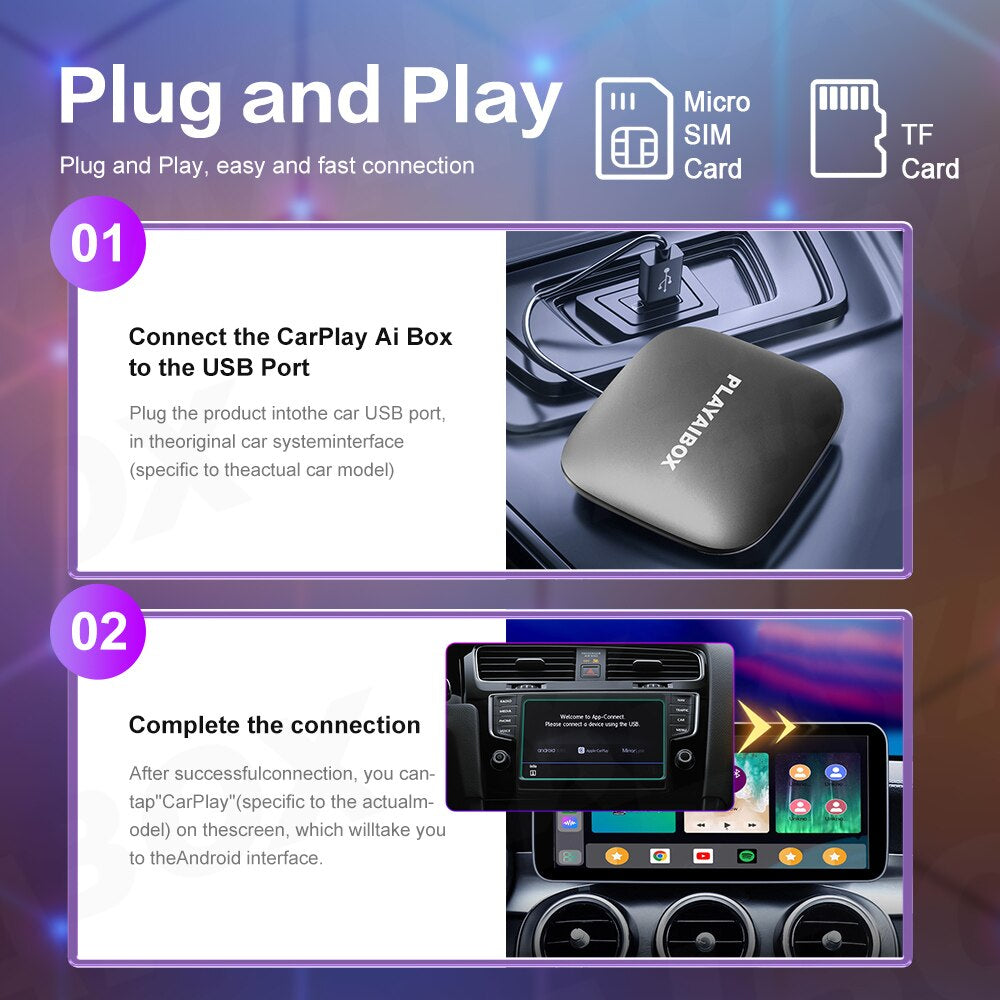 Carplay Android Tv Box 13 System 2023 Netflix Iptv Android Auto Wireless UX999 Ultra QCM662 8GB+128GB for OEM Car with Car Play